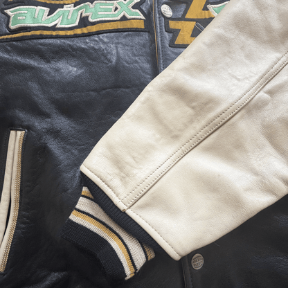 Avirex 'Sonic Squad' Leather Varsity Jacket - L