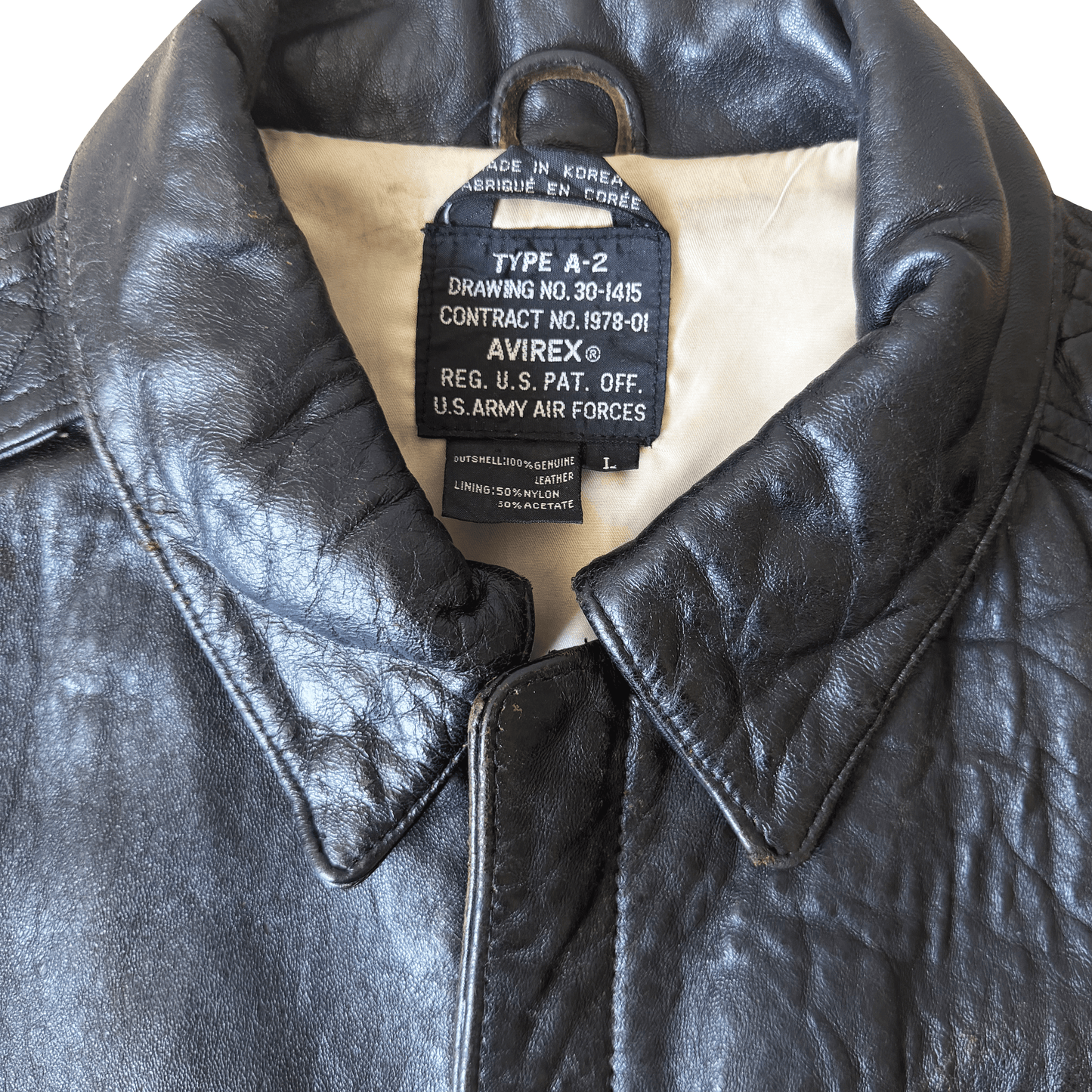 Avirex 1990 'Alpha Jet' A2 Leather Flight Jacket - L