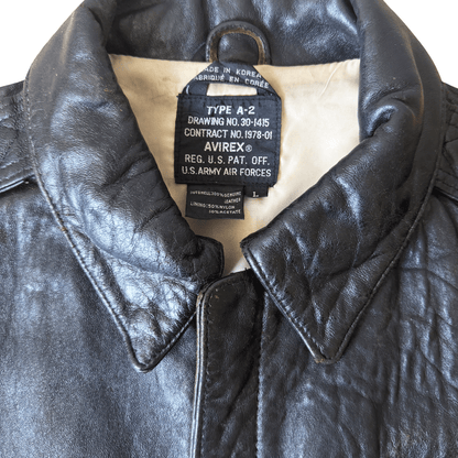 Avirex 1990 'Alpha Jet' A2 Leather Flight Jacket - L