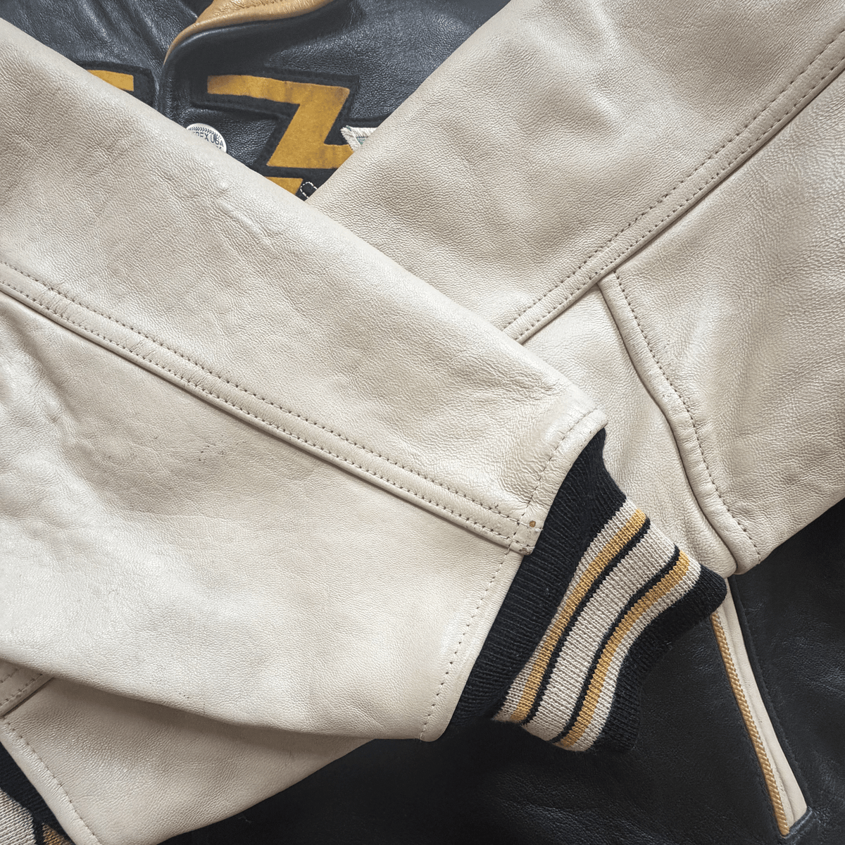 Avirex 'Sonic Squad' Leather Varsity Jacket - L