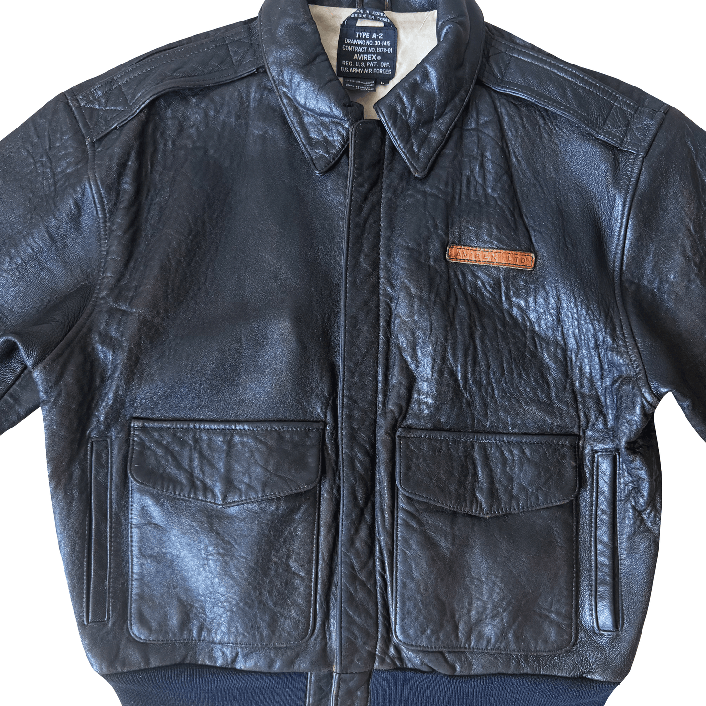 Avirex 1990 'Alpha Jet' A2 Leather Flight Jacket - L
