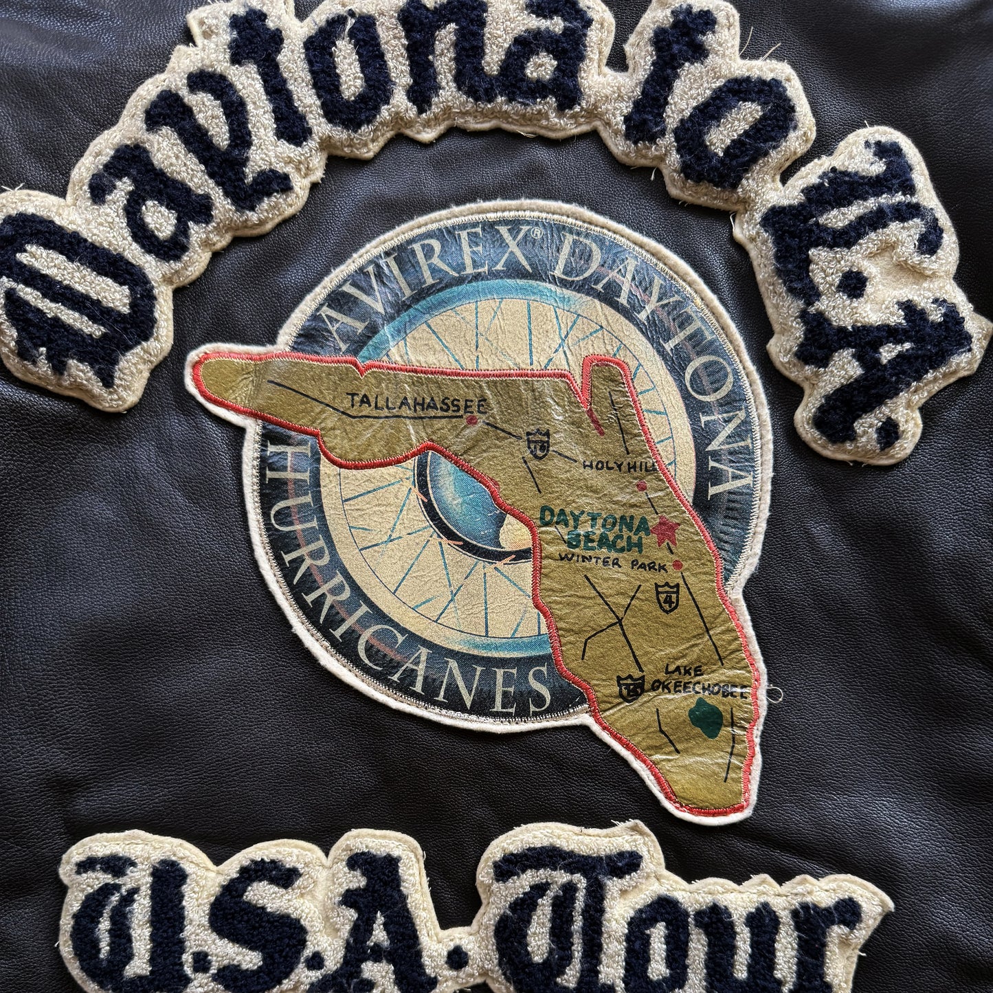 Avirex 'Daytona to LA' Leather Biker Jacket - M