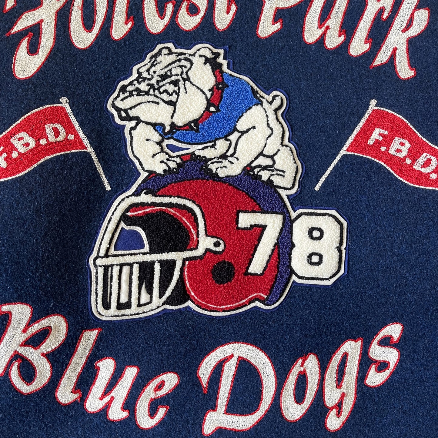 Whitesville 'Forest Park Bull Dogs' Varsity Jacket - M