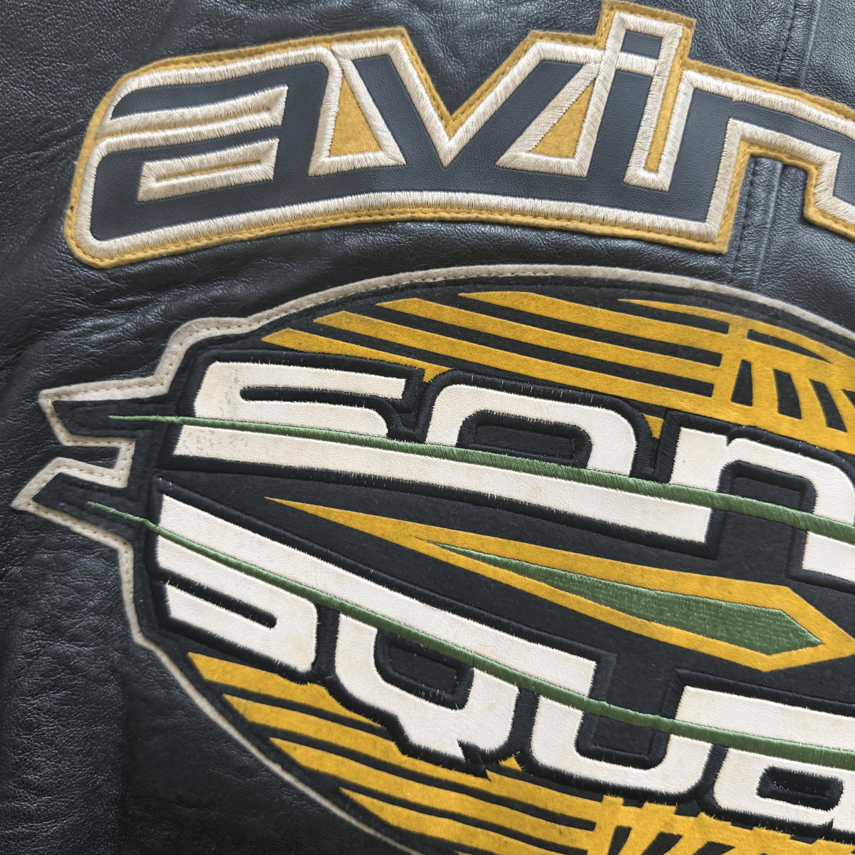 Avirex 'Sonic Squad' Leather Varsity Jacket - L