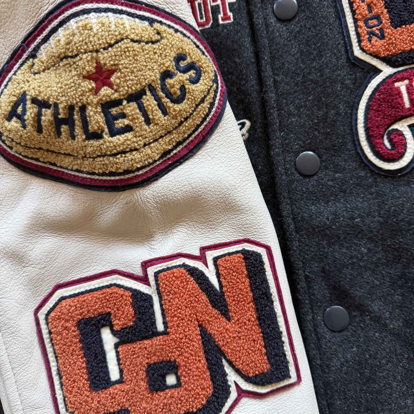 Champion 'Fair and Square Champion' Varsity Jacket - M