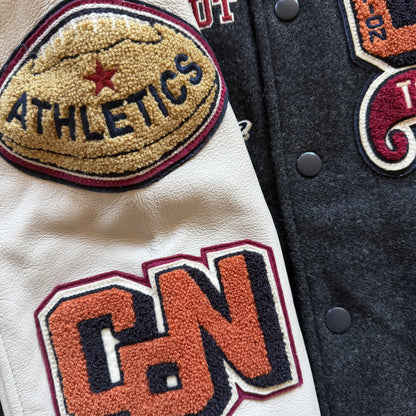 Champion 'Fair and Square Champion' Varsity Jacket - M