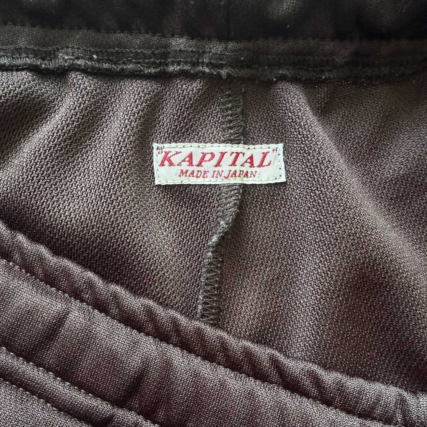 Kapital Ska Tape Jersey Flare Track Pants - M