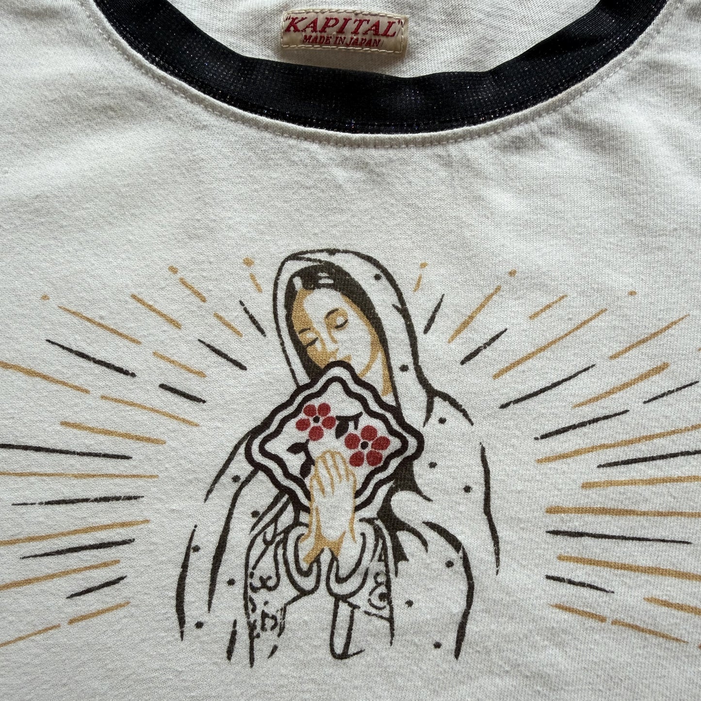 Kapital Virgin Mary Ringer T-Shirt - S