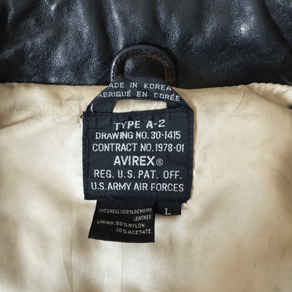 Avirex 1990 'Alpha Jet' A2 Leather Flight Jacket - L
