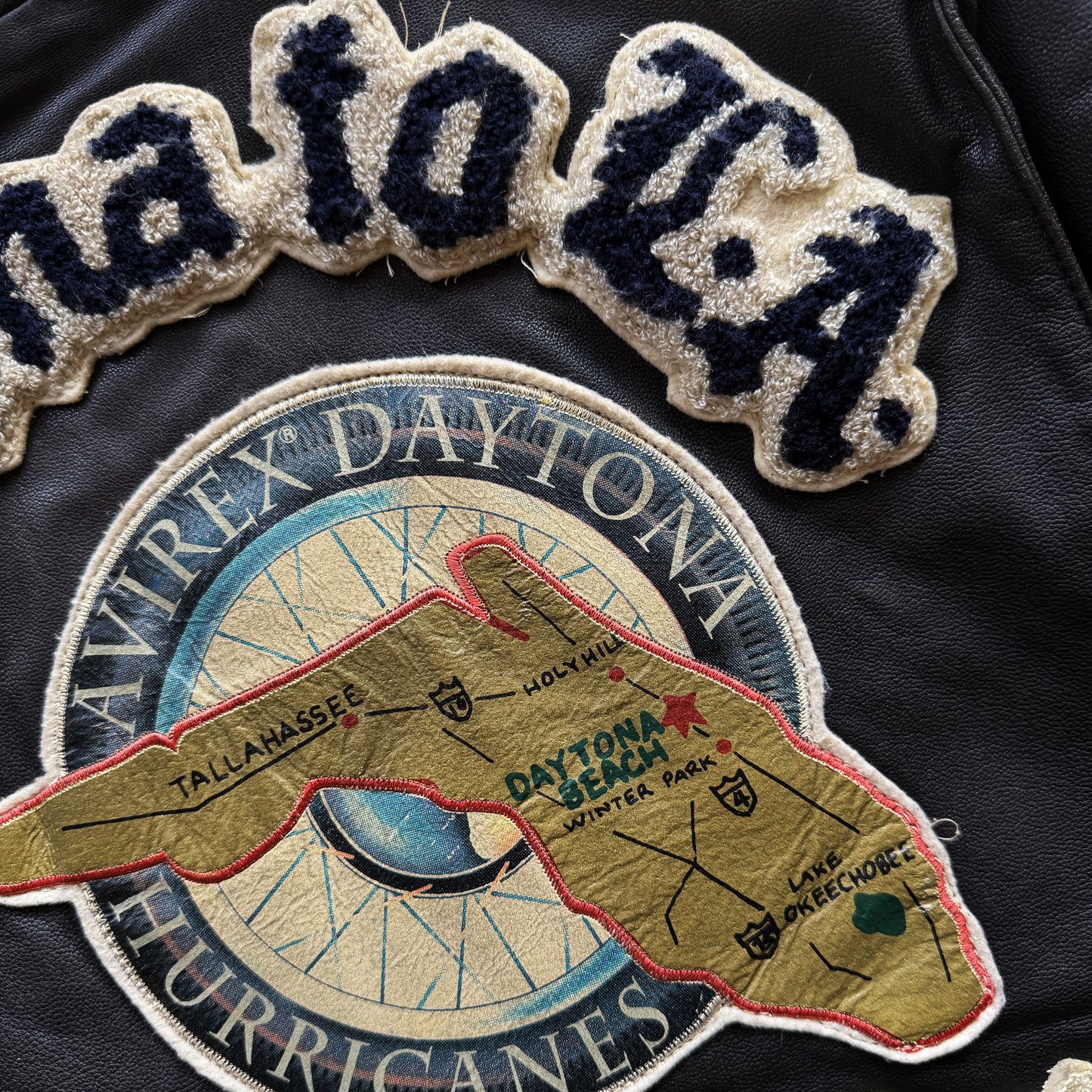 Avirex 'Daytona to LA' Leather Biker Jacket - M