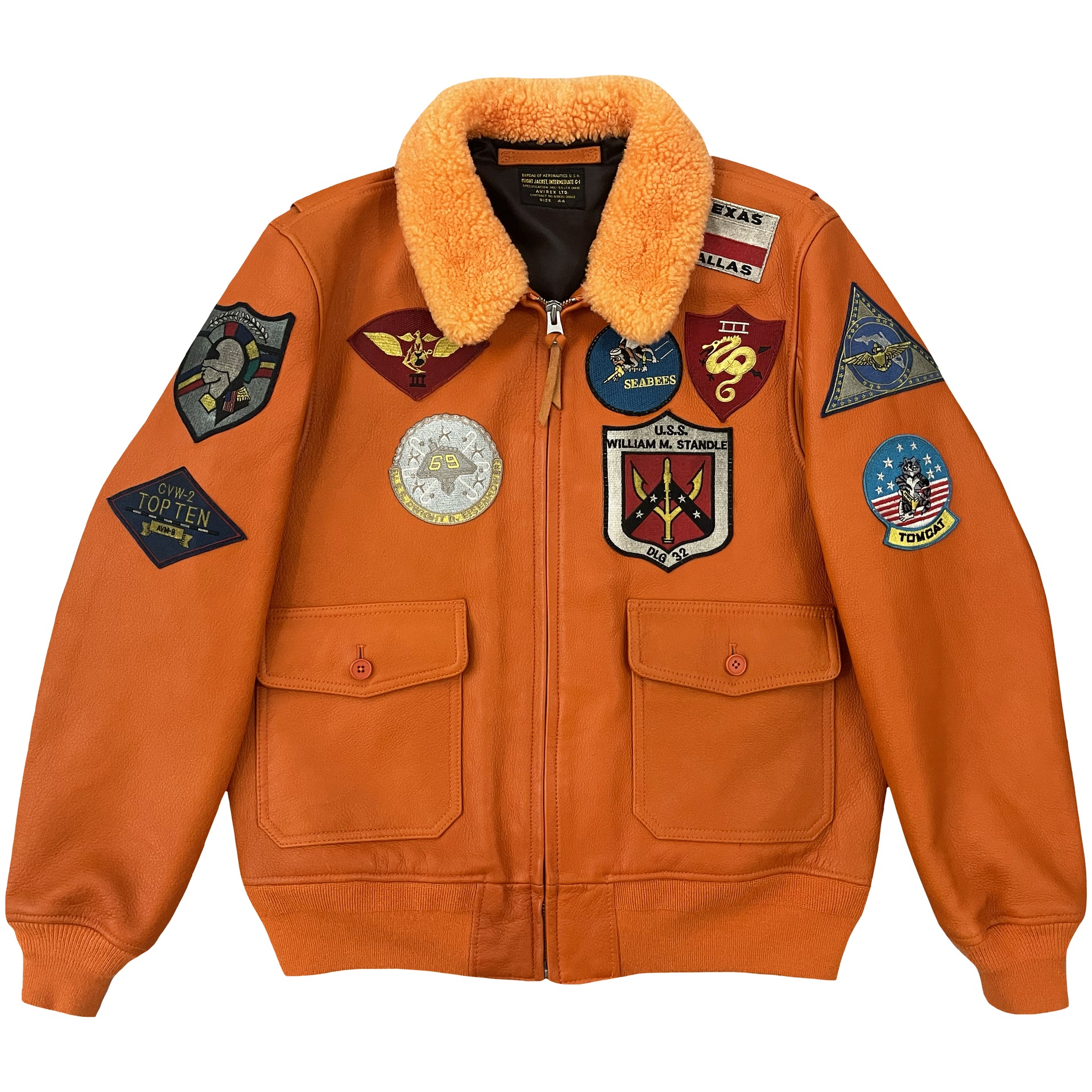 avirex tomcat black bomber jacket