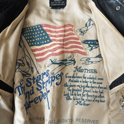 Avirex 1990 'Alpha Jet' A2 Leather Flight Jacket - L