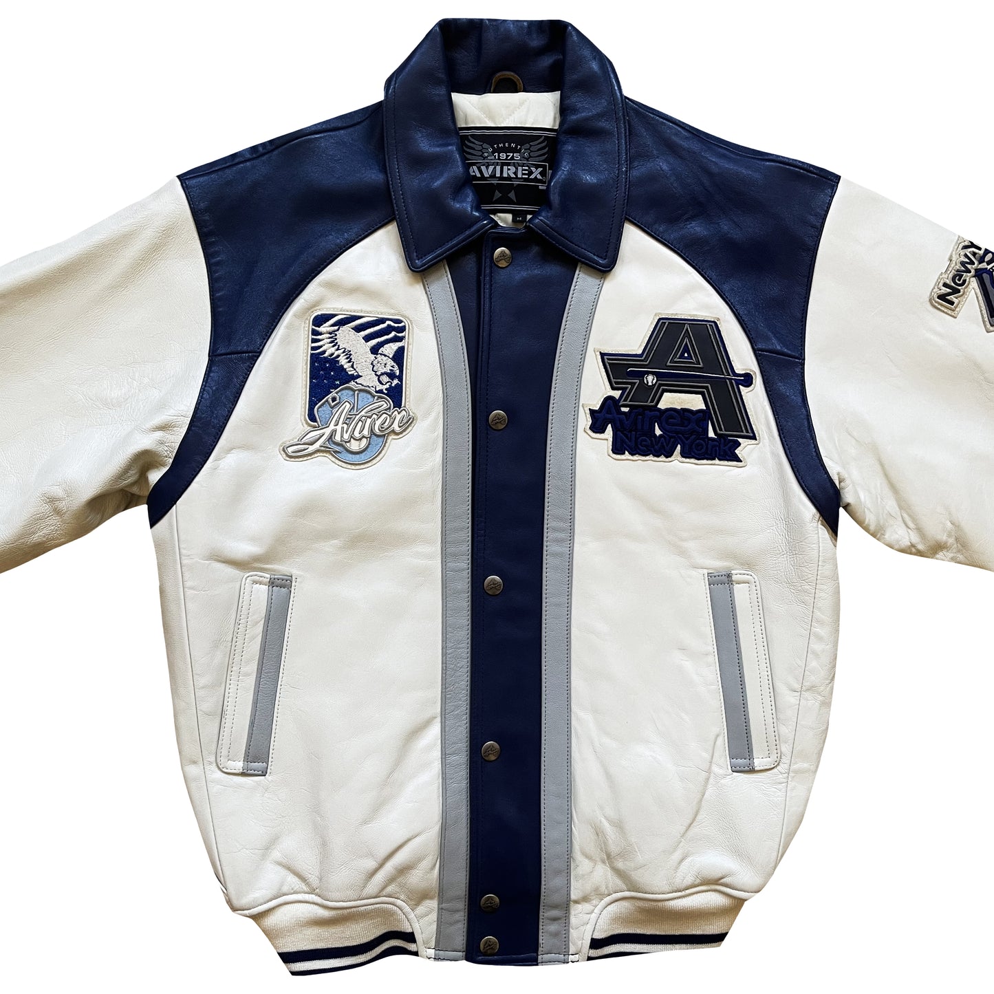 Avirex Champs Leather Varsity Jacket - L