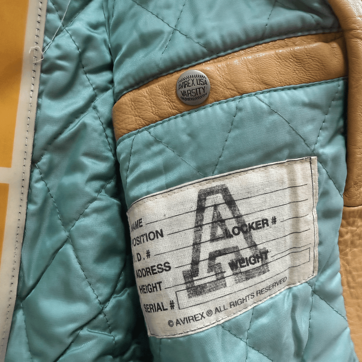 Avirex 'Sonic Squad' Leather Varsity Jacket - L