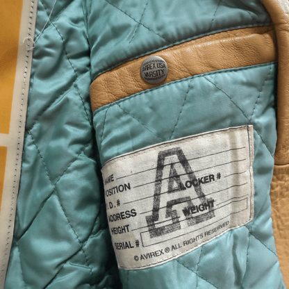 Avirex 'Sonic Squad' Leather Varsity Jacket - L
