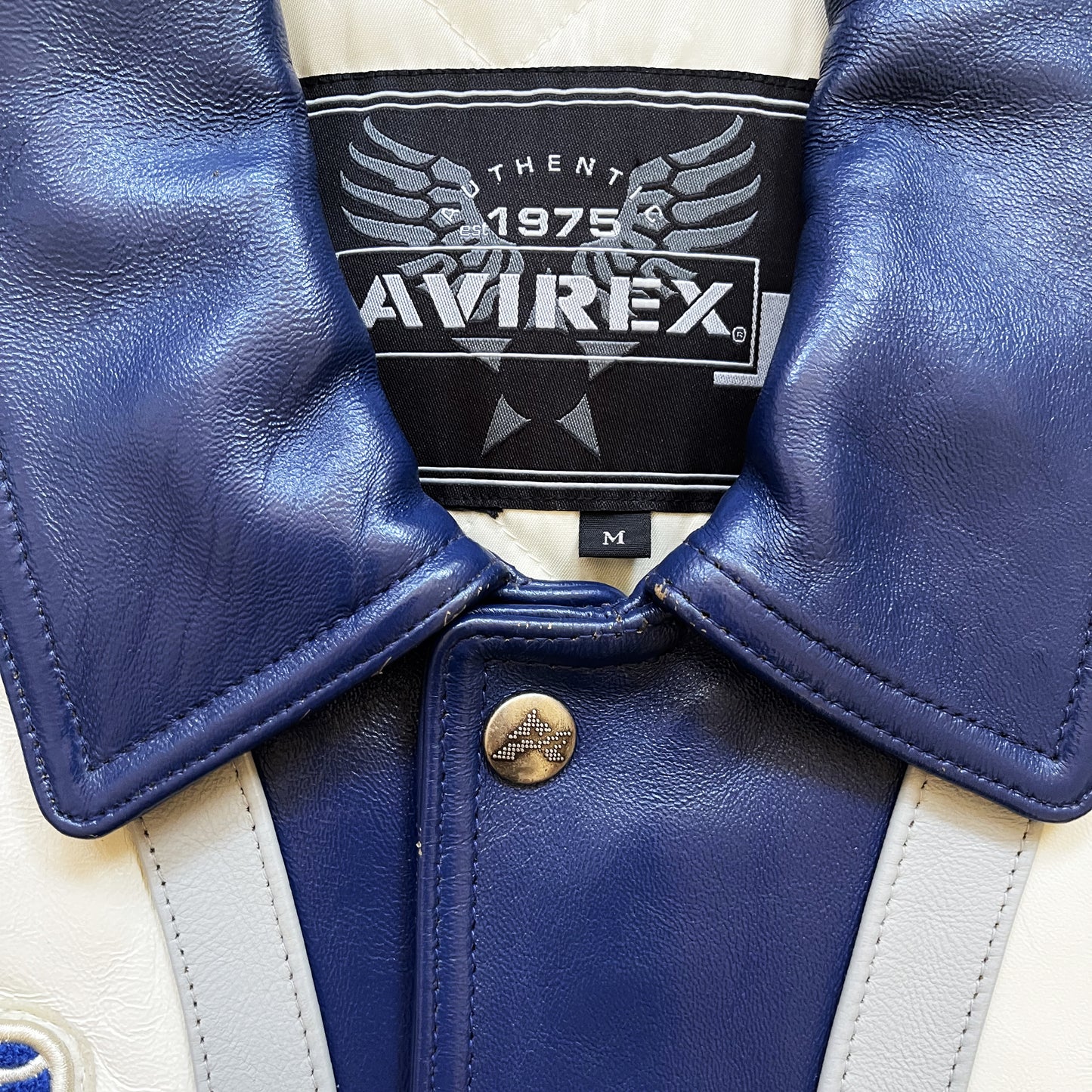 Avirex Champs Leather Varsity Jacket - L