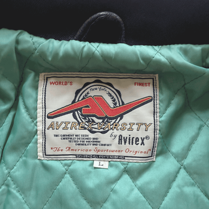 Avirex 'Sonic Squad' Leather Varsity Jacket - L
