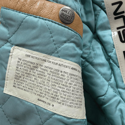 Avirex 'Sonic Squad' Leather Varsity Jacket - L