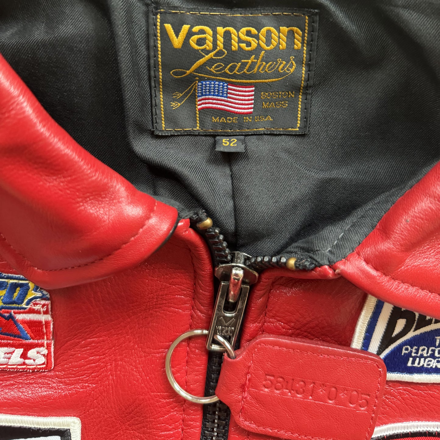 Vanson Leathers Race Team Leather Jacket - XXL
