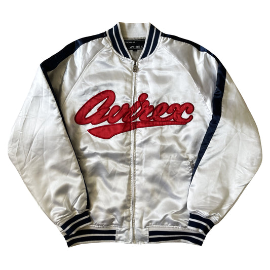 Avirex Spell Out Varsity Bomber Jacket - L