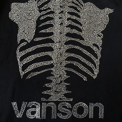 Vanson Leathers 50th Anniversary Rhinestone Skeleton Hoodie - XL