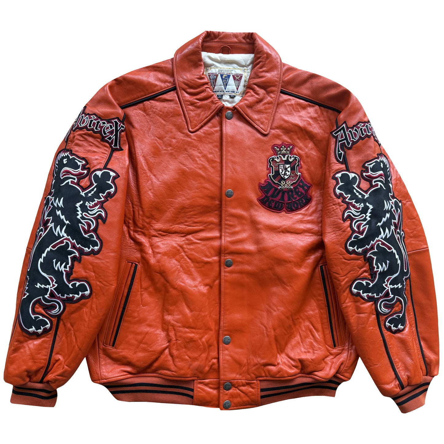 Avirex 'New York Lions' Leather Varsity Jacket - XL