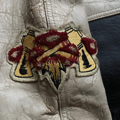 Avirex 'Sioux Chiefs' Leather Varsity Jacket - M