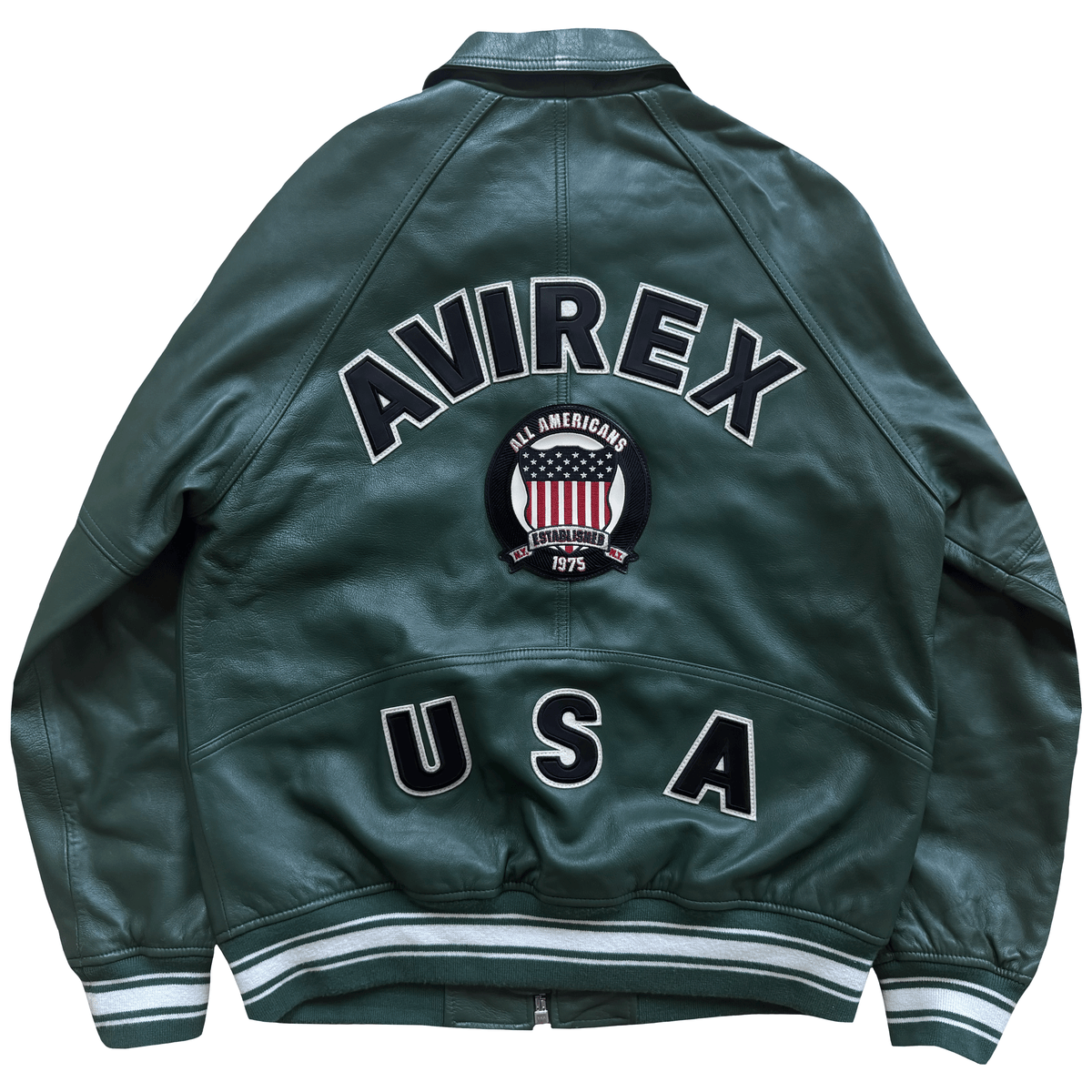 Avirex USA Signature Leather Varsity Jacket - L