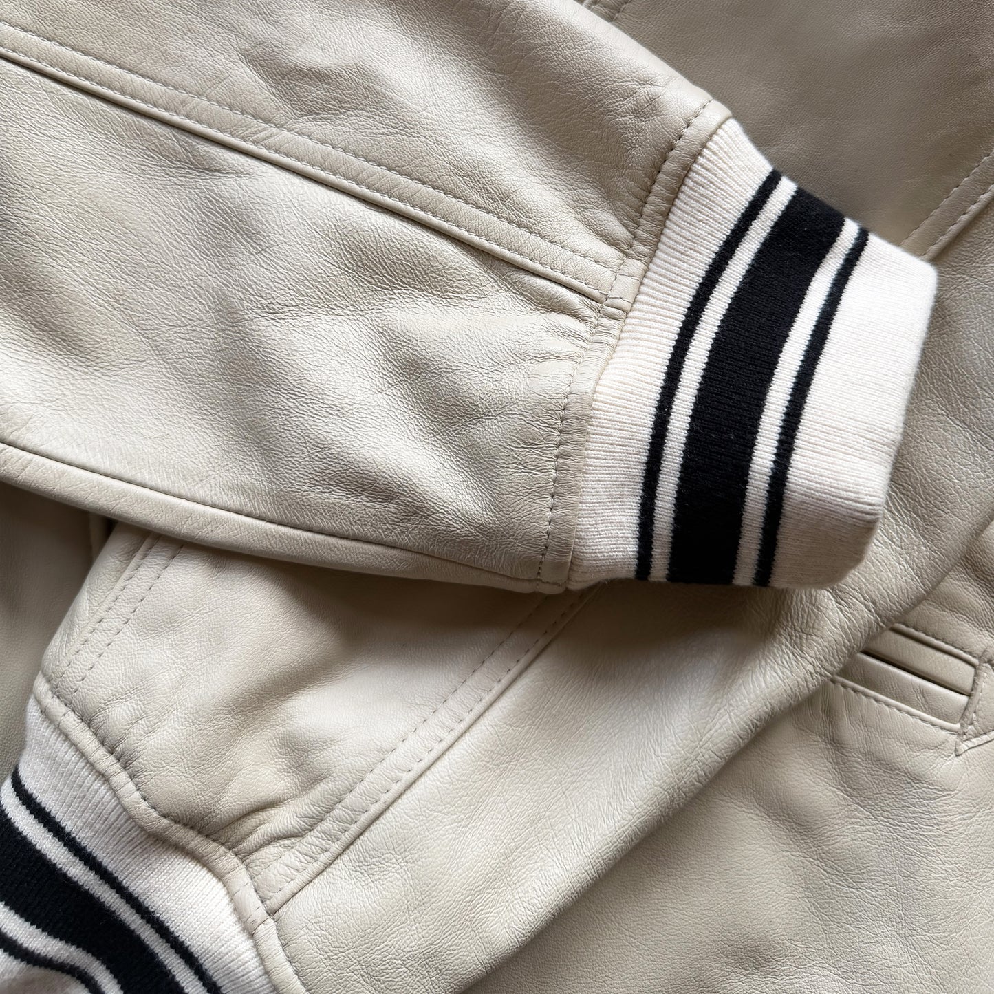 Avirex USA 'Icon' Leather Varsity Jacket - XL