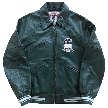Avirex USA Signature Leather Varsity Jacket - L