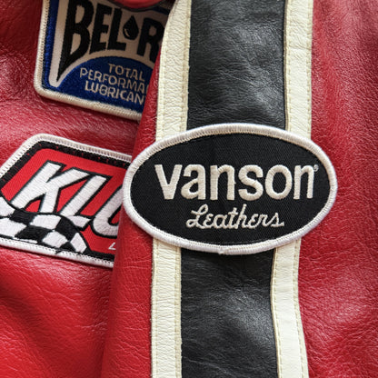Vanson Leathers Race Team Leather Jacket - XXL
