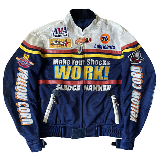 Yellow Corn Motorcycle Racing Jacket - M