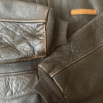 Avirex 'My Aim Is True' 1989 A2 Leather Flight Jacket - M / L