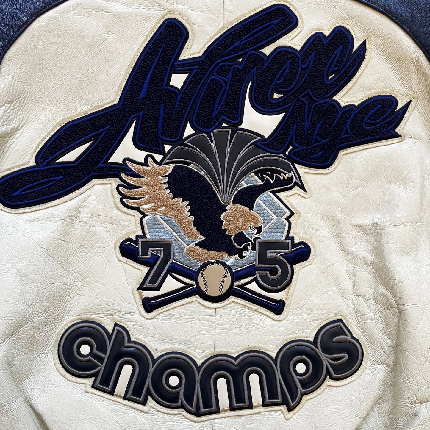 Avirex Champs Leather Varsity Jacket - L