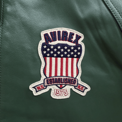 Avirex USA Signature Leather Varsity Jacket - L