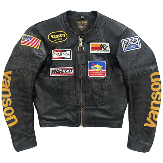 Vanson Leathers 'One Star' Motorcycle Racer Jacket