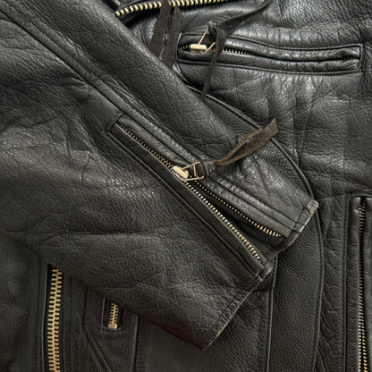 Avirex Howling Wolf Leather Biker Jacket - S