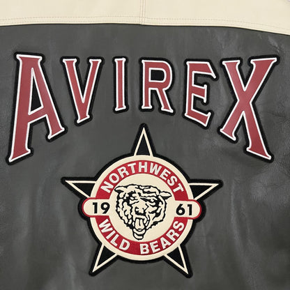 Avirex Wildbears Leather Varsity Jacket - XL