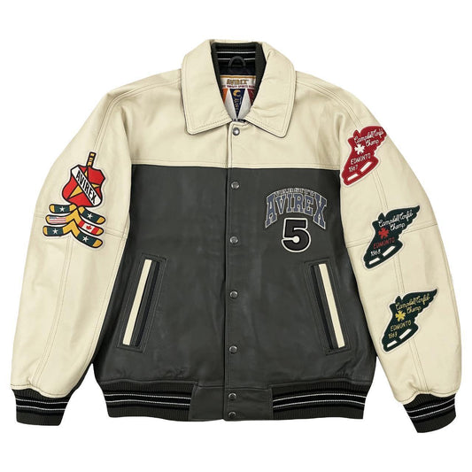 Avirex Wildbears Leather Varsity Jacket - XL