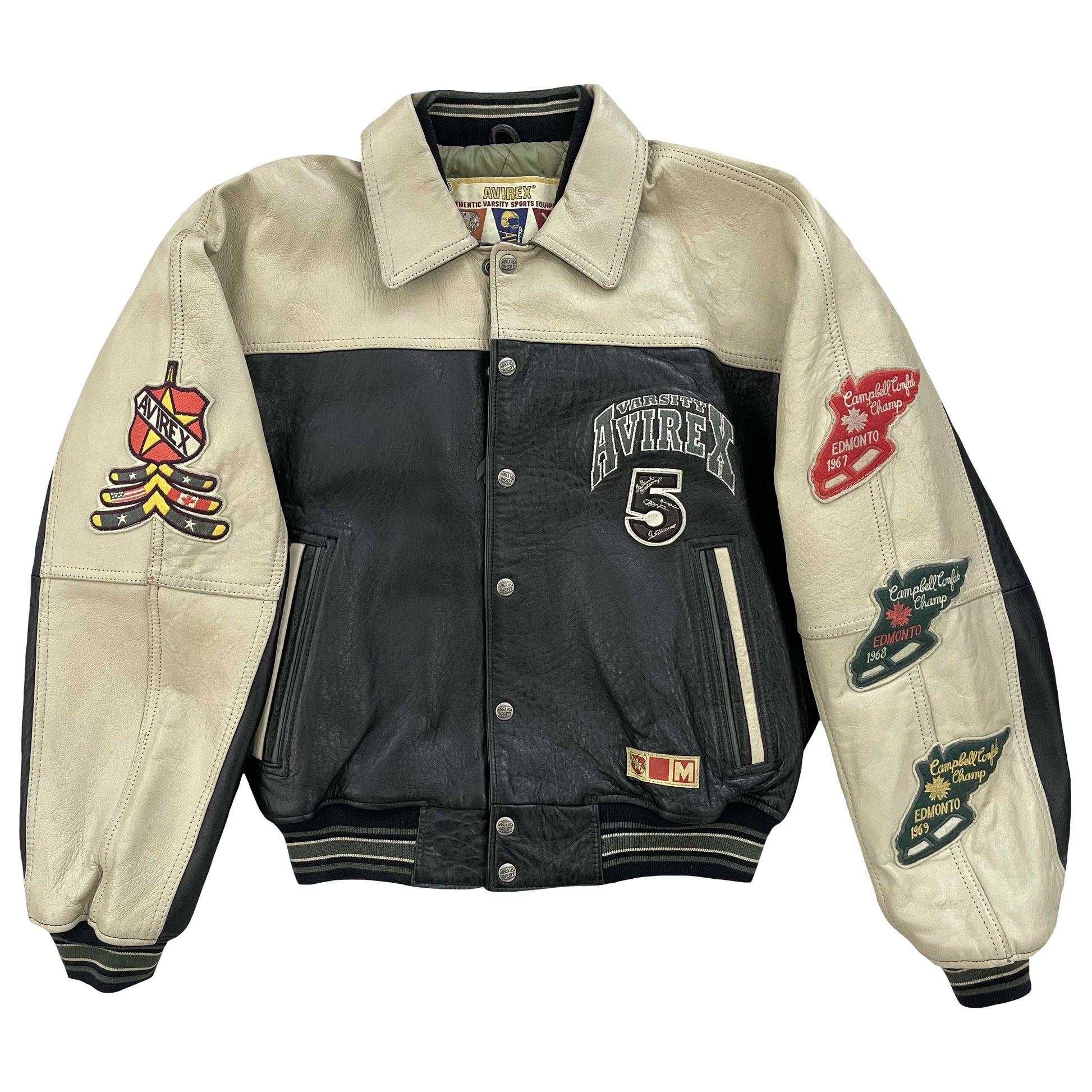 Avirex Wildbears Leather Varsity Jacket 