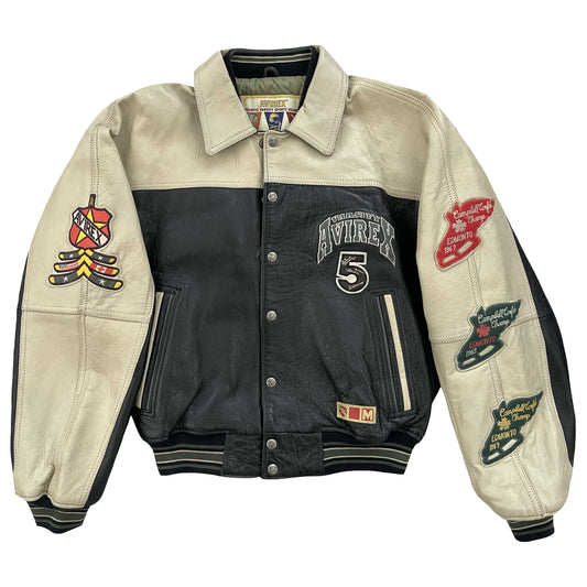Avirex Wildbears Leather Varsity Jacket 