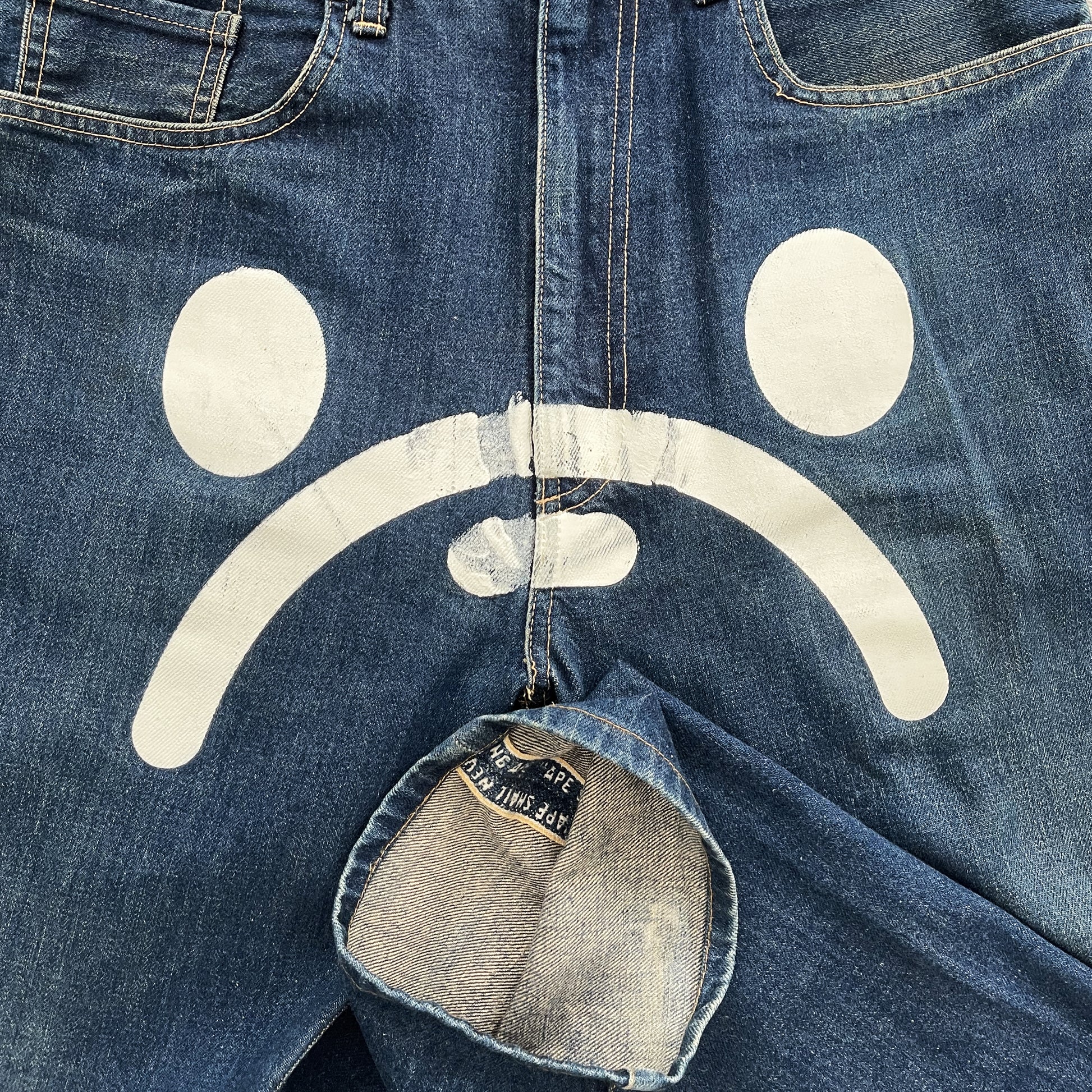 Bape Sad Face Jeans