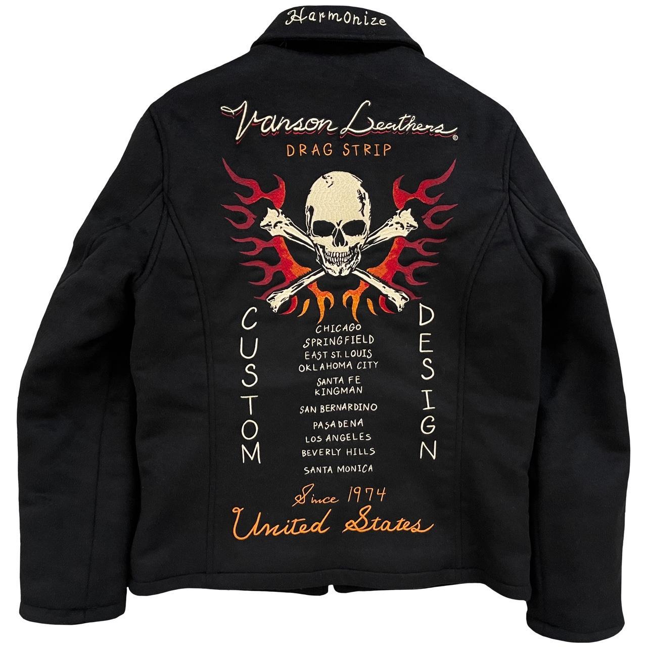 Vanson Wool Motorcycle Jacket