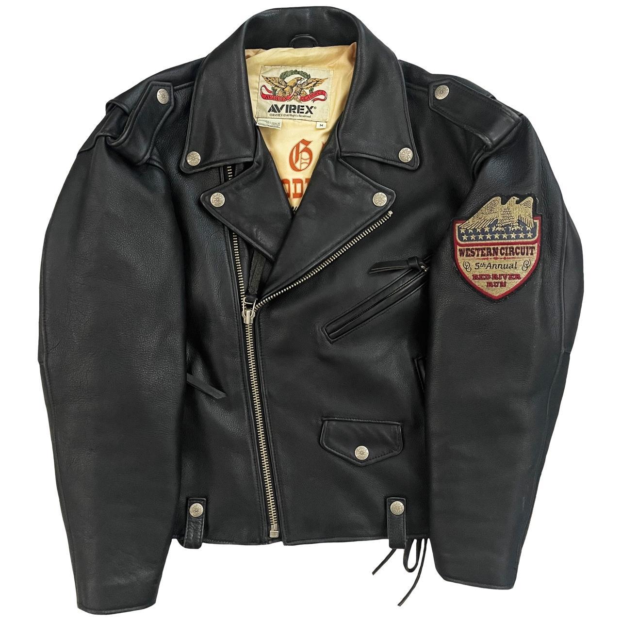 Avirex leather jacket deals