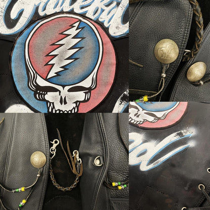 Grateful Dead Leather Biker Vest