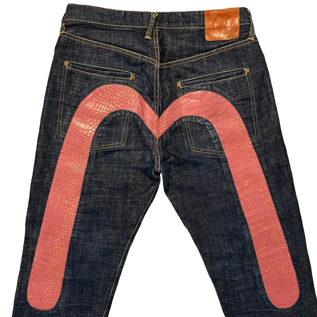 Evisu Pink Snakeskin Daicock Jeans