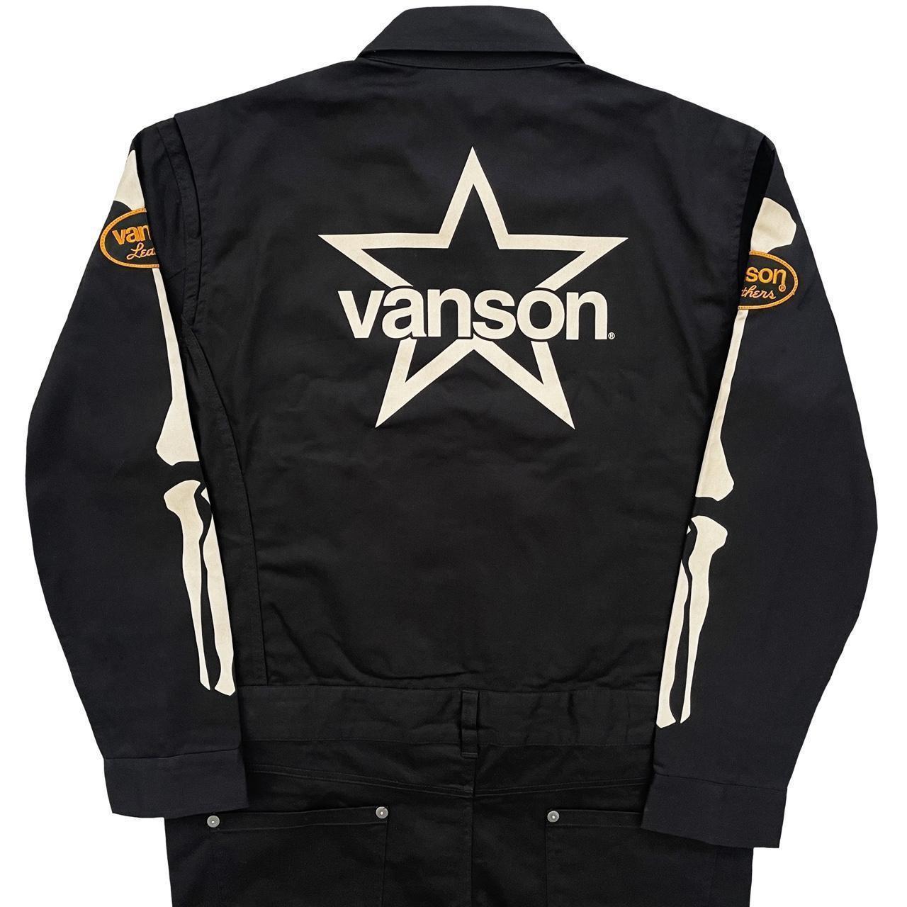 Vanson Leathers Skeleton Overalls - L