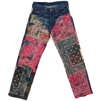 Japanese Boro Sashiko Bandana Jeans Kapital Proleta Re Art