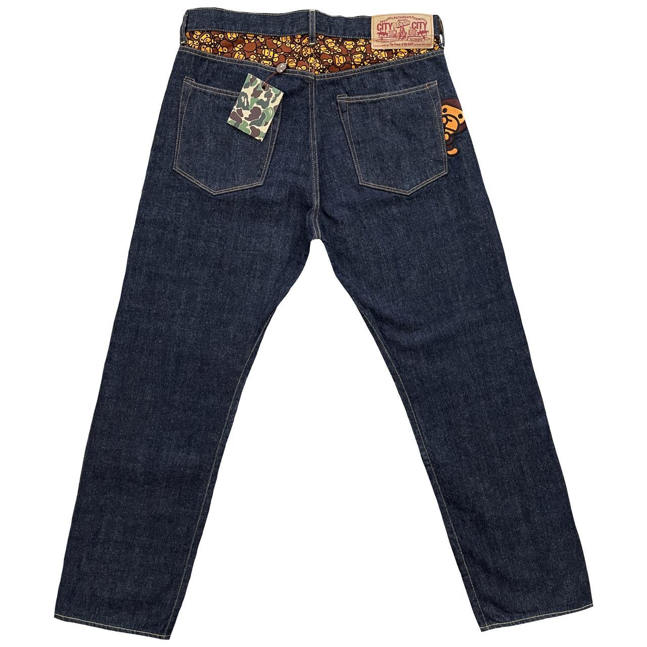 Vintage Bape Jeans Baby Milo Nigo