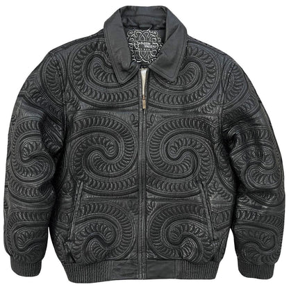 Bubble Well Quilted Leather Bubble Jacket